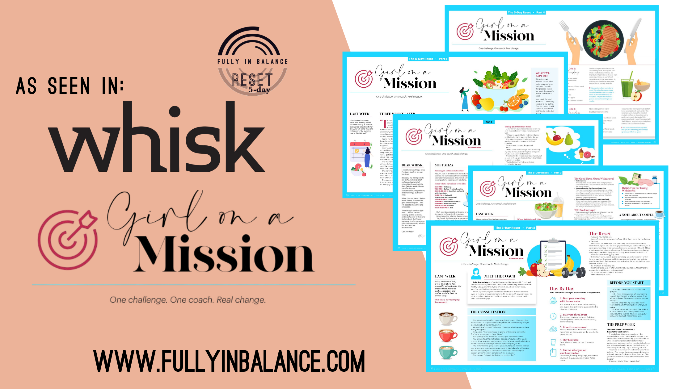 Dalia Brunschwig Fully In Balance featured in Whisk Ami Magazine Girl on a Mission 5-Day Reset Jewish health coach